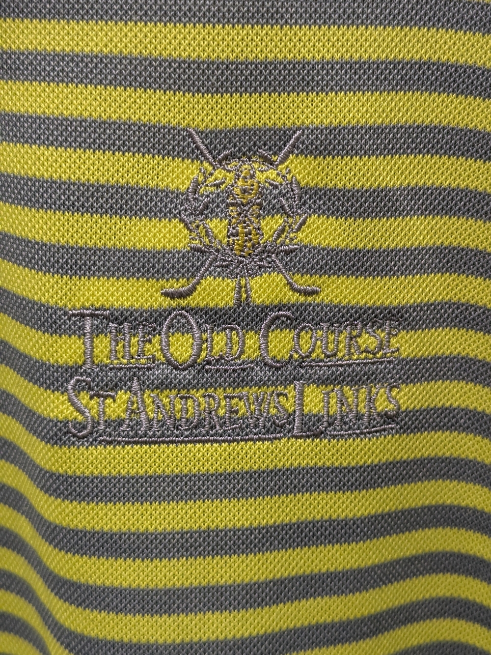 Bobby Jones St Andrews Old Course Performance Golf Polo Striped L - Picture 3 of 5